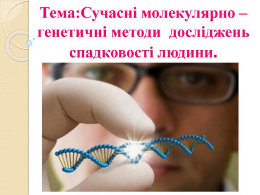 Сучасні молекулярно-генетичні методи досліджень спадковості: презентація