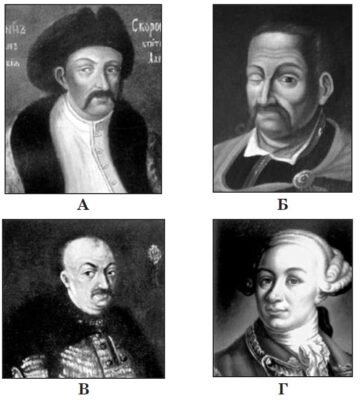 Хто з зображених історичних постатей був останнім гетьманом?