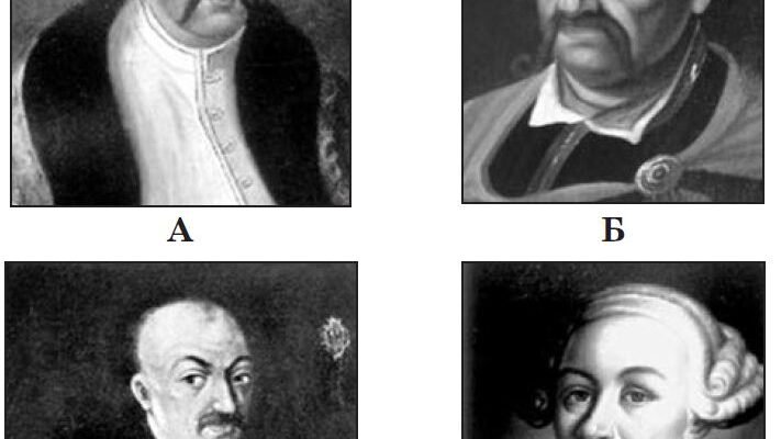 Хто з зображених історичних постатей був останнім гетьманом?