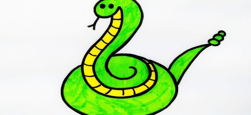 Як намалювати змію легко: покроковий гайд для початківців художників
