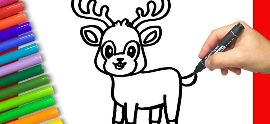 Як легко і крок за кроком намалювати оленя: покроковий гід для всіх Як легко і крок за кроком намалювати оленя: покроковий гід для всіх