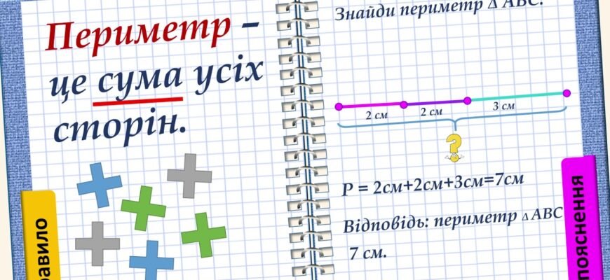 Що таке периметр: визначення та приклади на простих фігурах