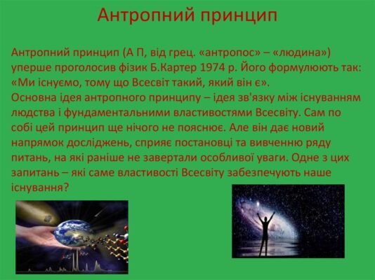 Хто вперше проголосив антропний принцип у науці та філософії?