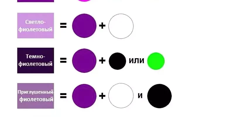 Як зробити фіолетовий колір: інструкція змішування фарб