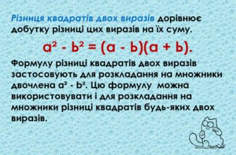Різниця квадратів двох виразів: що це таке і як обчислити?