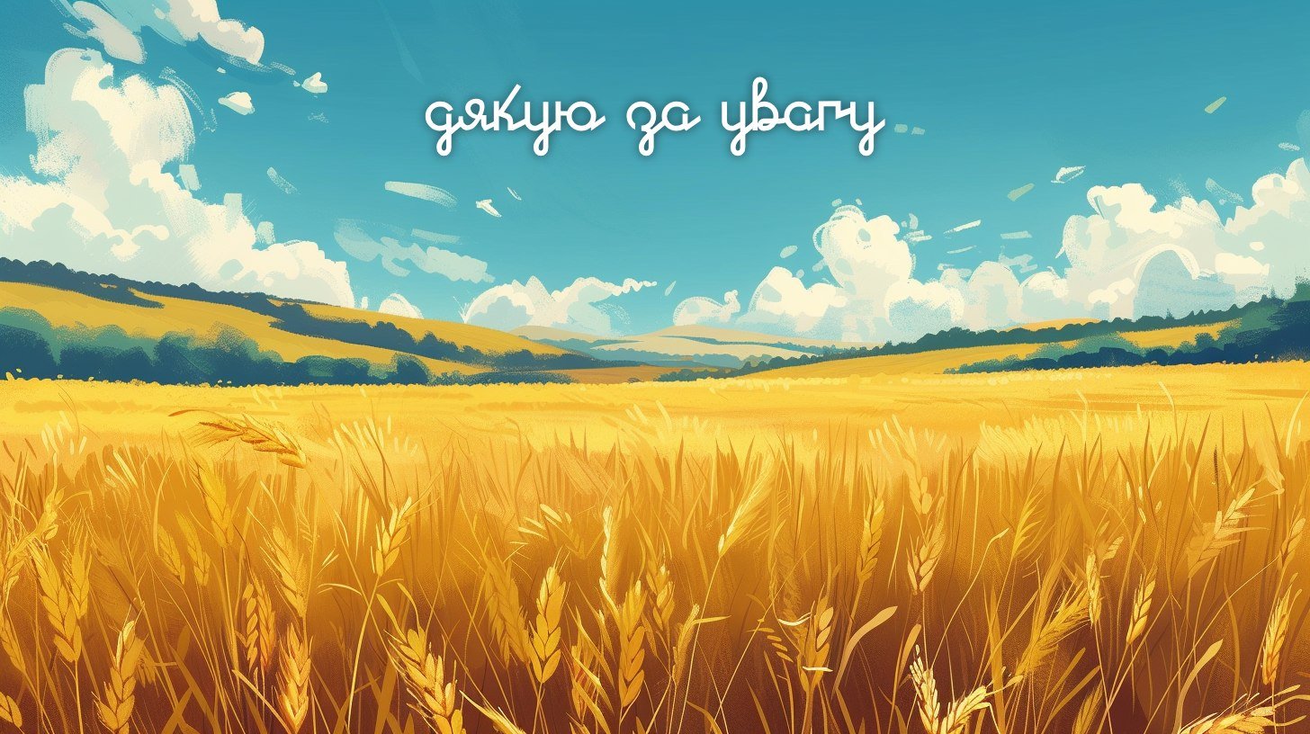 Дякую за увагу, українська картинка
