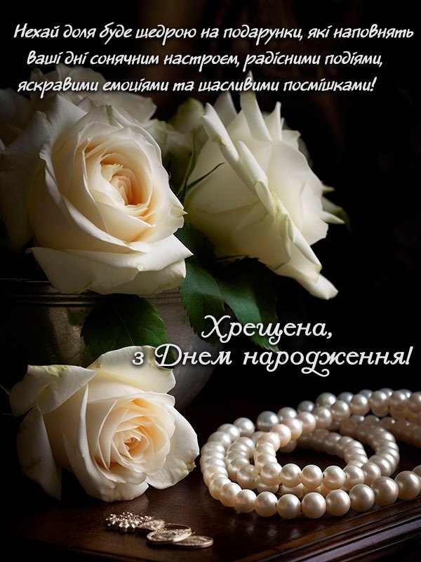 жіноче привітання з днем народження хрещеній 2026 українською мовою