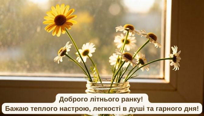 Доброго ранку, ще один прекрасний день літа