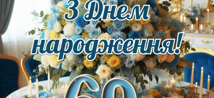Картинка з ювілеєм 60 років для чоловіка: ідеї та натхнення