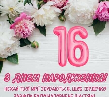 Картинки З Днем Народження 16 років – яскраві ідеї для привітань