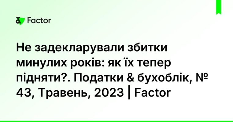 Перенесення збитків минулих років у 2024: покрокова інструкція та поради