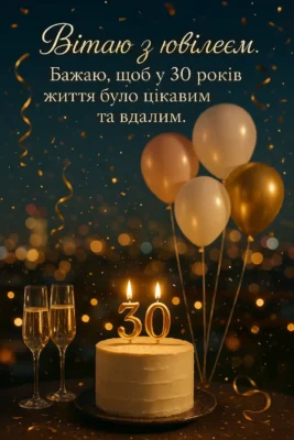 Прикольні привітання з 30-річчям: святкуємо день народження з гумором!
