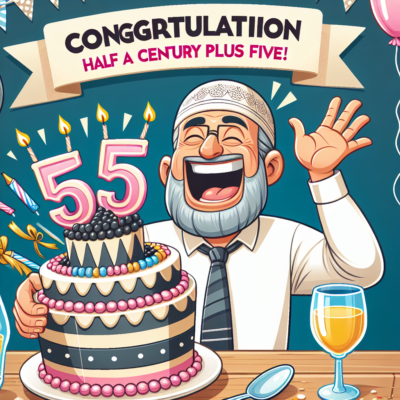 Прикольні привітання з 55-річчям для чоловіка: гумор на день народження!