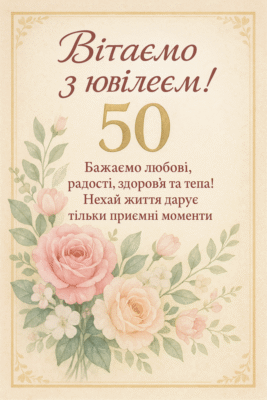Привітання для жінки на 50-річчя: найкращі побажання та ідеї святкування