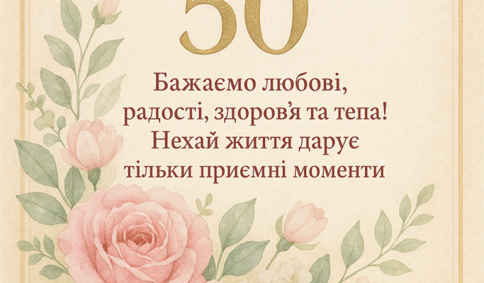 Привітання для жінки на 50-річчя: найкращі побажання та ідеї святкування