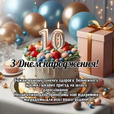 Привітання з 10-річчям сина: щирі побажання від люблячих батьків Привітання з 10-річчям сина: щирі побажання від люблячих батьків