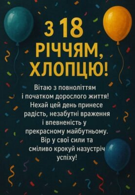 Привітання з 18-річчям: найкращі ідеї поздоровлень для дорослішання