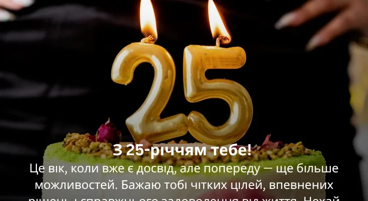 Привітання з 25-річчям для хлопця: найкращі побажання та ідеї