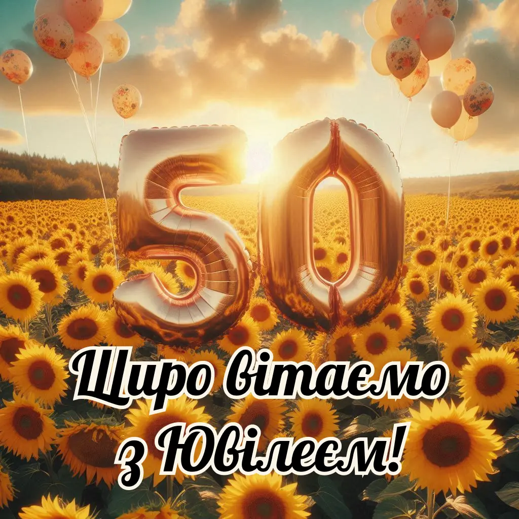 Привітальні листівки з ювілеєм 50 років мужчині