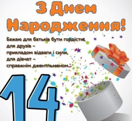 Привітання з Днем Народження для хлопчика: святкуємо 14 років!
