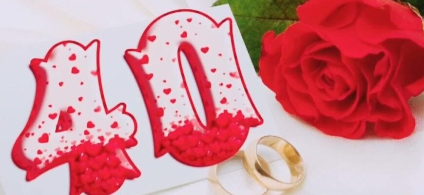 Привітання з рубіновим весіллям: вірші на 40 років подружжя