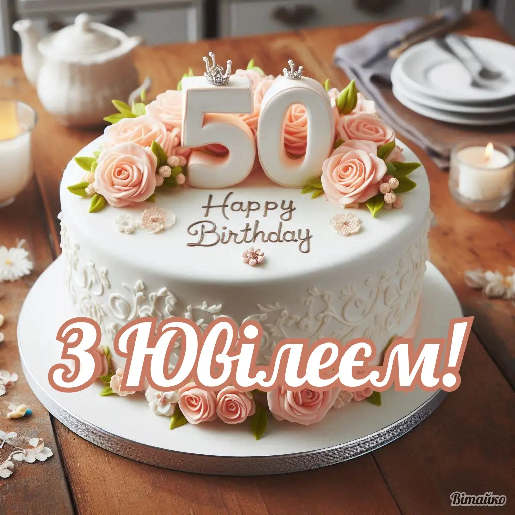 З ювілеєм 50 років для жінки: 12 листівок для привітання