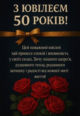 Привітання жінці на 50 років: ідеї та поради для святкового натхнення