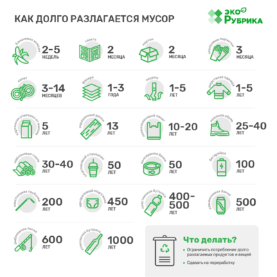 Скільки років потрібно для повного розкладання пластику у природі?