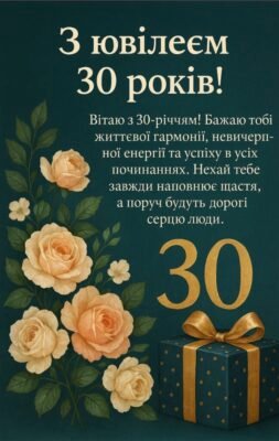 Святкуємо Ювілей 30 Років: Ідеї та Поради для Незабутнього Дня!
