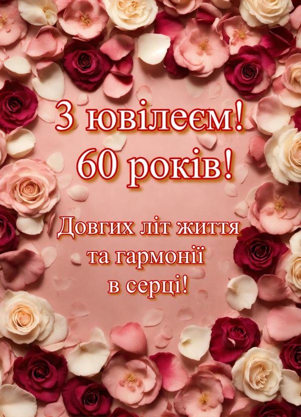 Найкращі побажання ювіляру: привітання з 60 річчям своїми словами ...