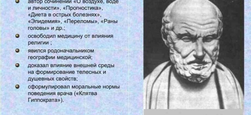 Цікаві факти про Гіппократа: спадщина батька медицини