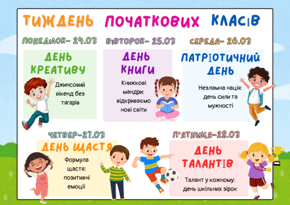 Цікаві тижні в початковій школі: ідеї для захопливого навчання