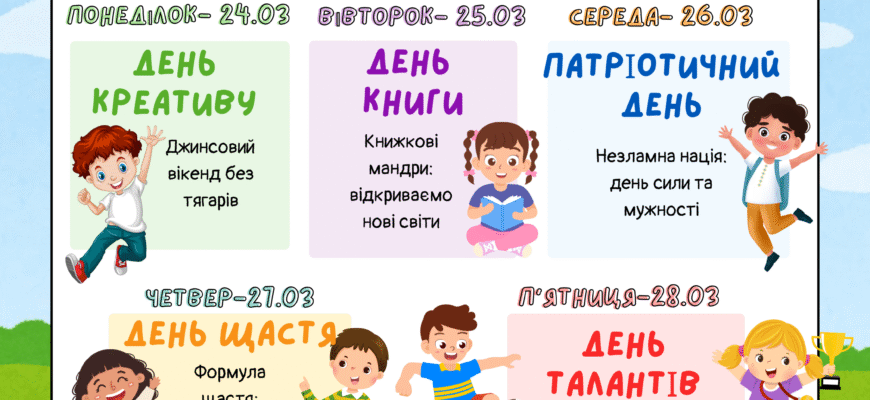 Цікаві тижні в початковій школі: ідеї для захопливого навчання Цікаві тижні в початковій школі: ідеї для захопливого навчання