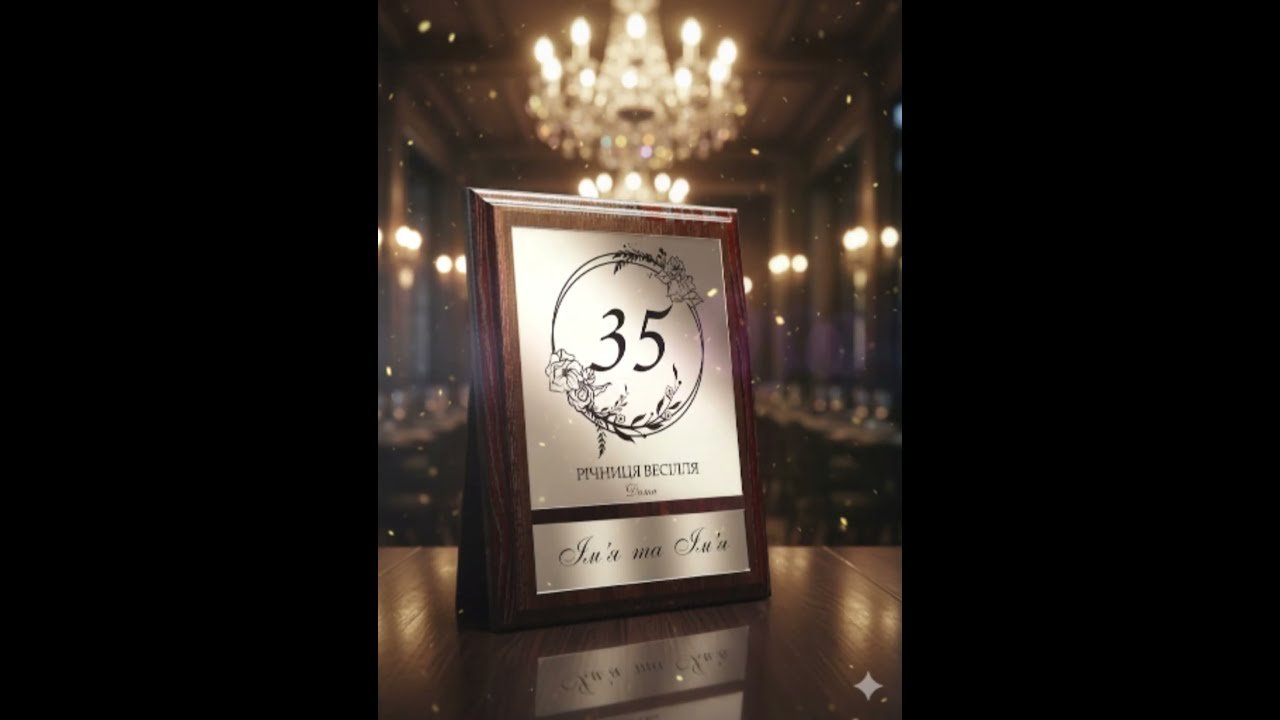 Весільний диплом на 55 років весілля (Смарагдове весілля)