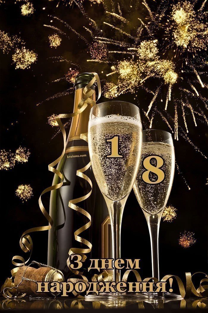 Привітання з Днем народження 18 років