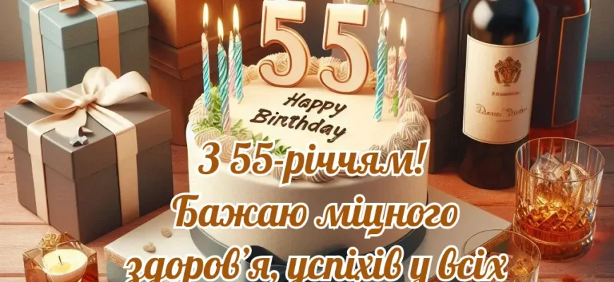 Вітання з 55-річчям: найкращі побажання для справжнього чоловіка