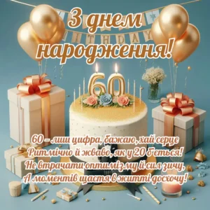 З 60 річчям: Вітальні листівки з ювілеєм у 60 років