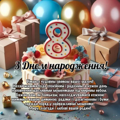 Вітання з 8-річчям: Ідеї для щасливого свята та подарунки дівчинці