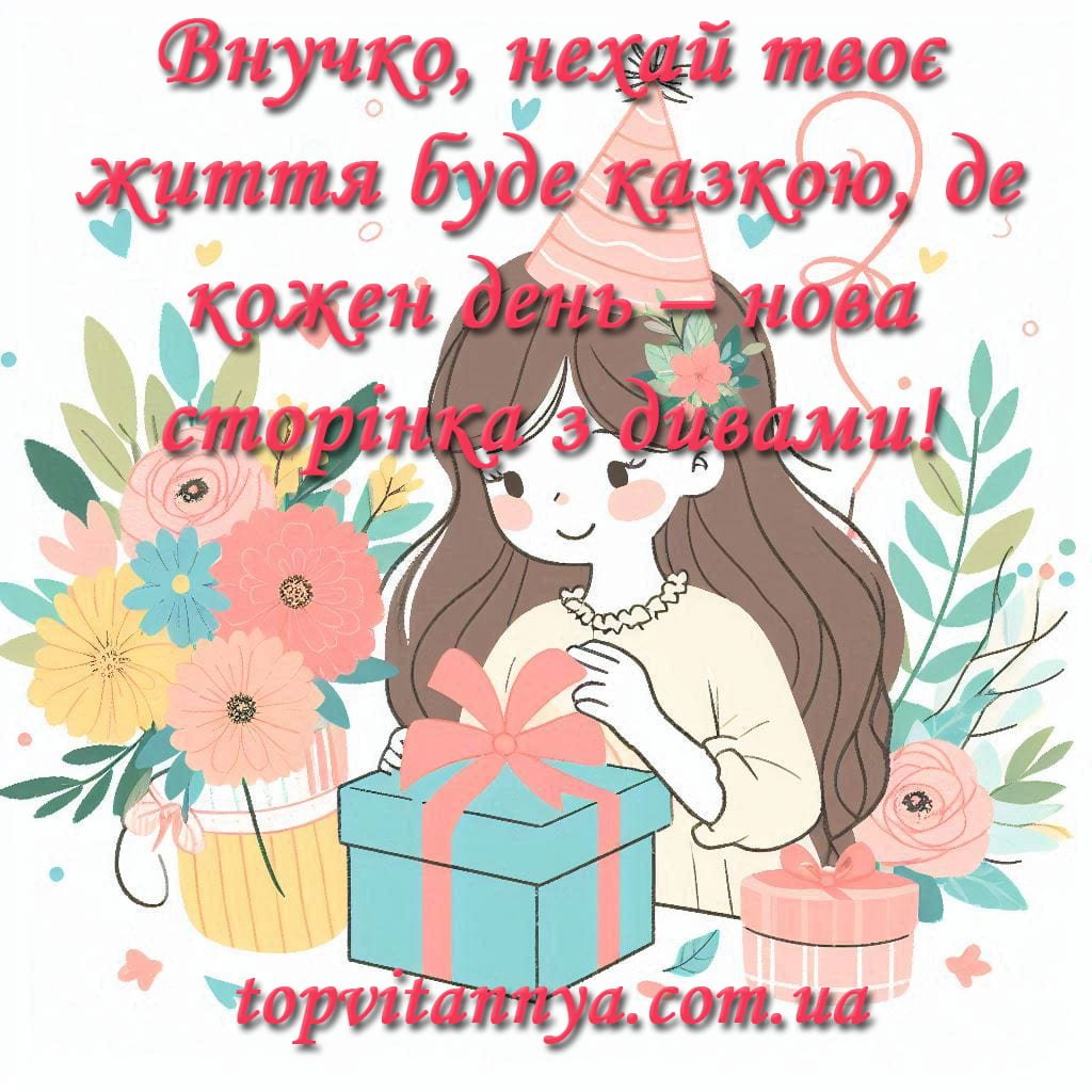 З днем народження внучці: картинки, привітання, листівки - STUDLIB