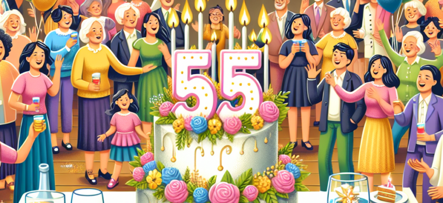 Вітаємо з 55-річчям: Ідеї та поради для незабутнього святкування!