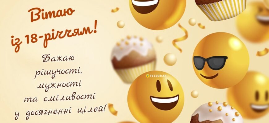 З Днем народження - Привітання для хлопця 18 років