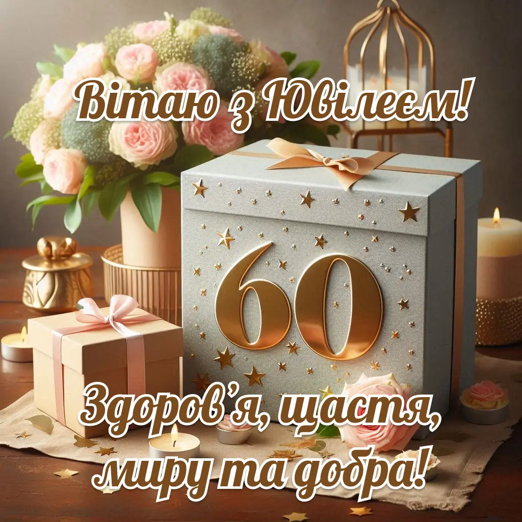 Привітання з ювілеєм 60 років: картинки, вірші, листівки - Times.od.UA