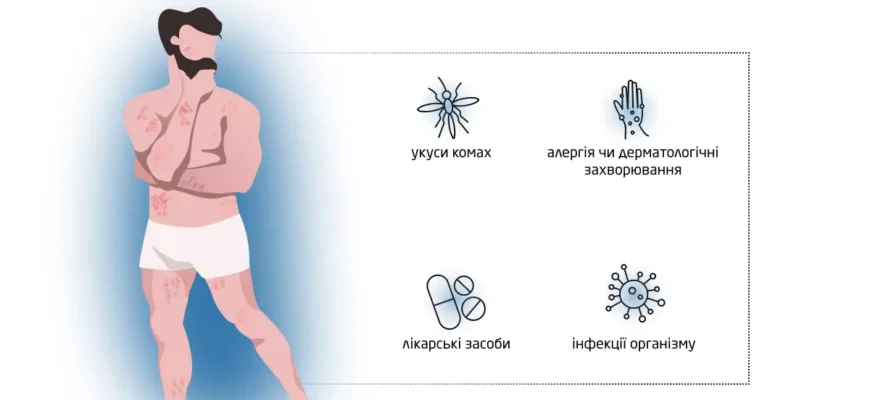 Висипи на шкірі від нервів: фото, причини та методи лікування