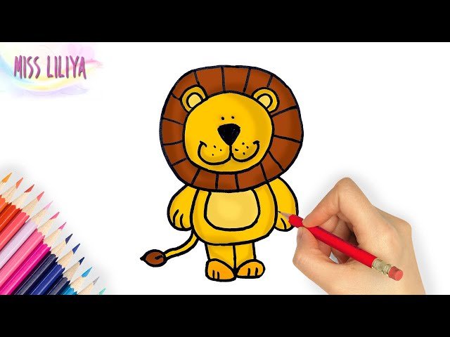 Як легко намалювати лева | Покроковий малюнок лева - YouTube