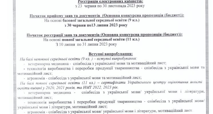 Які документи потрібні для вступу до коледжу: повний перелік 2023