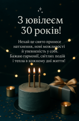 З 30-річчям: як привітати чоловіка стильно та з душею
