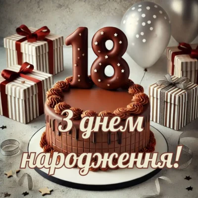 Завантажити привітання з 18-річчям для хлопця: яскраві картинки свята