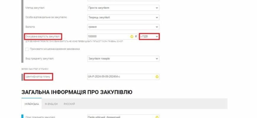 Зразок запиту ціни, пропозицій та терміну підписання договору