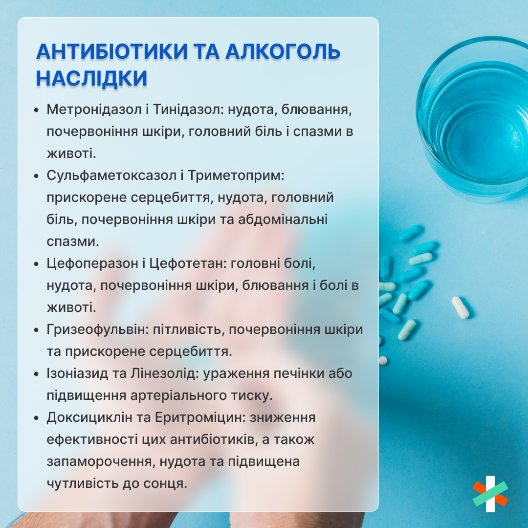 Чи можна вживати алкоголь під час приймання антибіотиків? | doc.ua