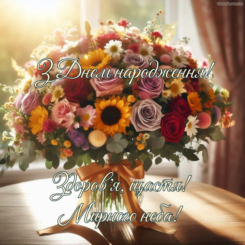 З Днем народження жінці: Побажайте мирного неба